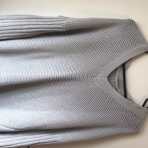 Gray knit sweater